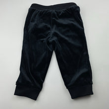 Load image into Gallery viewer, Girls Adidas, black velour track pants, elasticated, GUC, size 0,  