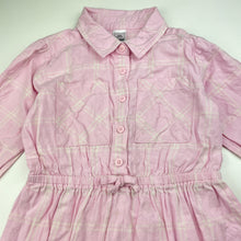 Load image into Gallery viewer, Girls Kids &amp; Co, pink cotton shirt dress, GUC, size 7, L: 53cm