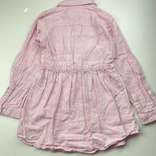 Load image into Gallery viewer, Girls Kids &amp; Co, pink cotton shirt dress, GUC, size 7, L: 53cm