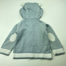 Load image into Gallery viewer, unisex Britt, knitted cotton zip hoodie sweater, marks lower front &amp; back left sleeve, FUC, size 0,  