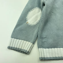 Load image into Gallery viewer, unisex Britt, knitted cotton zip hoodie sweater, marks lower front &amp; back left sleeve, FUC, size 0,  