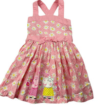 Load image into Gallery viewer, Girls Peppa Pig, floral cotton summer dress, GUC, size 2, L: 48cm