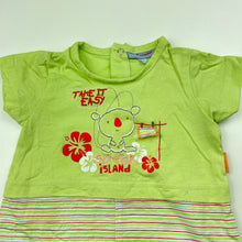 Load image into Gallery viewer, Boys Yatsi, striped cotton romper, EUC, size 000,  