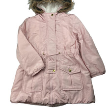 Load image into Gallery viewer, Girls Target, pink hooded jacket / coat, L: 55cm, GUC, size 7,  