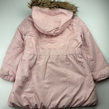 Load image into Gallery viewer, Girls Target, pink hooded jacket / coat, L: 55cm, GUC, size 7,  