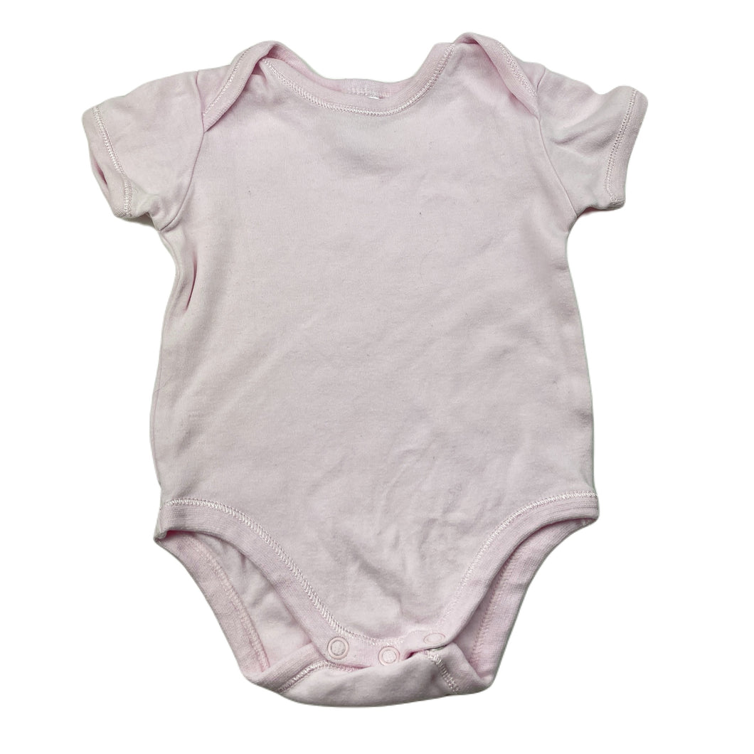Girls Target, pale pink cotton bodysuit / romper, GUC, size 00,  