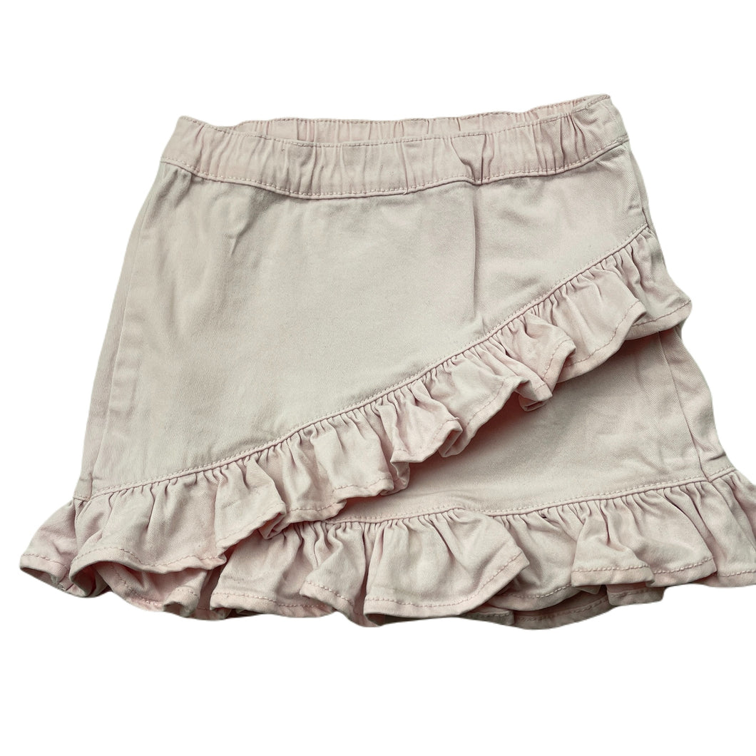 Girls Anko, pink stretch cotton skirt, elasticated, L: 25cm, GUC, size 4,  
