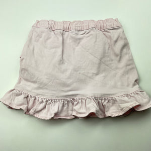Girls Anko, pink stretch cotton skirt, elasticated, L: 25cm, GUC, size 4,  