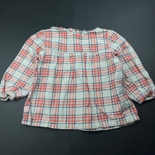Load image into Gallery viewer, Girls Mango, checked flannel cotton long sleeve top, FUC, size 3,  