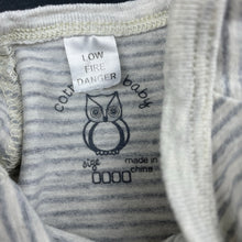 Load image into Gallery viewer, unisex Cotton On, grey stripe stretchy romper, GUC, size 0000,  