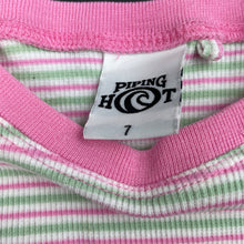 Load image into Gallery viewer, Girls Piping Hot, striped stretchy long sleeve top, FUC, size 7,  