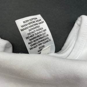 unisex Target, white cotton bodysuit / romper, EUC, size 0000,  