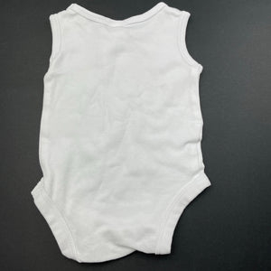 unisex Target, white cotton bodysuit / romper, EUC, size 0000,  