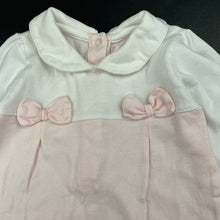 Load image into Gallery viewer, Girls WaWa, pink &amp; white cotton romper, FUC, size 0,  