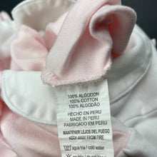 Load image into Gallery viewer, Girls WaWa, pink &amp; white cotton romper, FUC, size 0,  