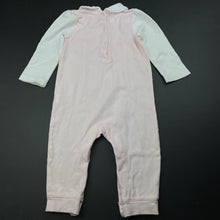 Load image into Gallery viewer, Girls WaWa, pink &amp; white cotton romper, FUC, size 0,  