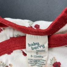 Load image into Gallery viewer, Girls Baby Berry, floral organic cotton romper, GUC, size 0,  