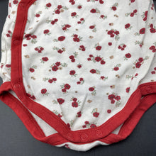 Load image into Gallery viewer, Girls Baby Berry, floral organic cotton romper, GUC, size 0,  