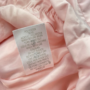 Girls Target, pink hooded jacket / coat, marks on front, FUC, size 3,  