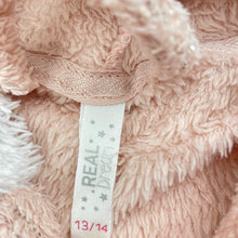 Load image into Gallery viewer, Girls Real Dream, soft fleece dressing gown / bath robe, L: 90cm, GUC, size 13-14,  