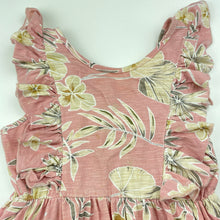Load image into Gallery viewer, Girls Designer Kidz, stretchy floral dress, marks on front, FUC, size 5, L: 62cm at front