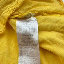 Load image into Gallery viewer, Girls PALM TREE, lined yellow floral cotton dress, FUC, size 6, L: 62cm