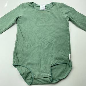 unisex Bonds, green stretchy bodysuit / romper, FUC, size 1,  