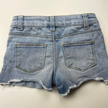 Load image into Gallery viewer, Girls Breakers, blue stretch denim shorts, adjustable, FUC, size 4,  