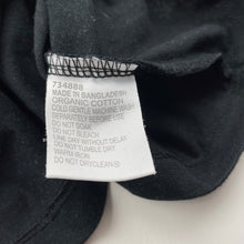 Load image into Gallery viewer, unisex Favourites, black organic cotton t-shirt / top, GUC, size 6,  