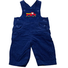 Load image into Gallery viewer, Boys Florence Eiseman, vintage blue corduroy cotton overalls / dungarees, EUC, size 6 months,  