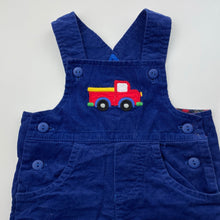 Load image into Gallery viewer, Boys Florence Eiseman, vintage blue corduroy cotton overalls / dungarees, EUC, size 6 months,  