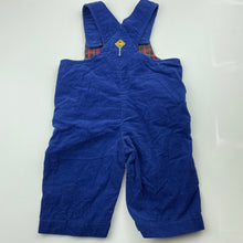 Load image into Gallery viewer, Boys Florence Eiseman, vintage blue corduroy cotton overalls / dungarees, EUC, size 6 months,  