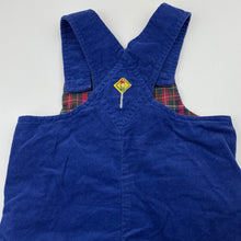 Load image into Gallery viewer, Boys Florence Eiseman, vintage blue corduroy cotton overalls / dungarees, EUC, size 6 months,  