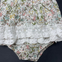 Load image into Gallery viewer, Girls Bebe by Minihaha, lace trim lightweight cotton summer romper, EUC, size 0,  