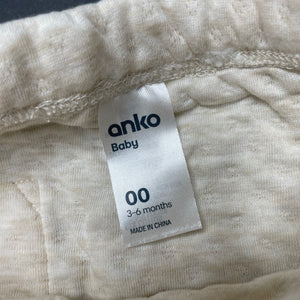 unisex Anko, soft feel pants / bottoms, elasticated, EUC, size 00,  