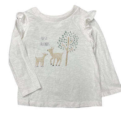 Girls Dymples, organic cotton long sleeve t-shirt / top, EUC, size 1,  