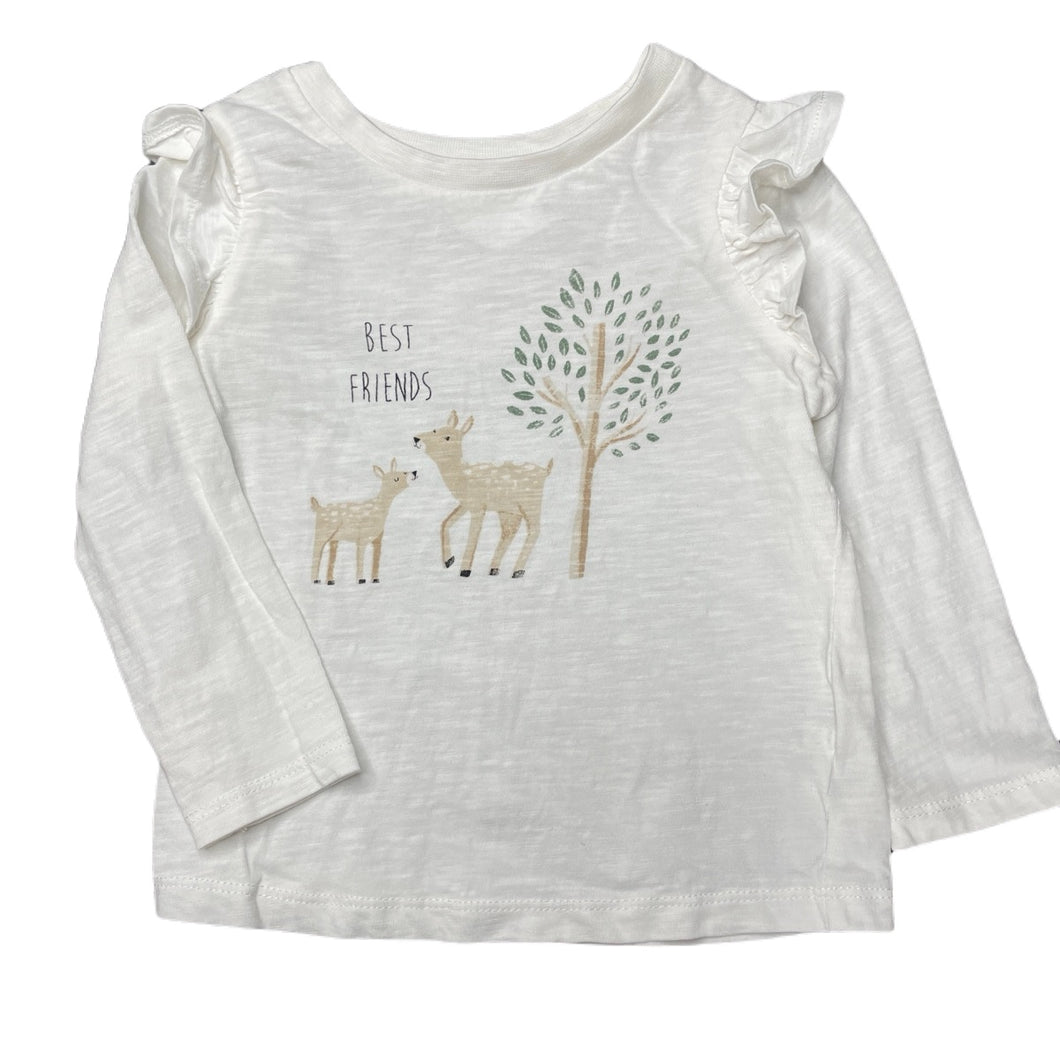 Girls Dymples, organic cotton long sleeve t-shirt / top, EUC, size 1,  