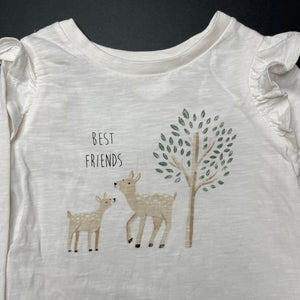 Girls Dymples, organic cotton long sleeve t-shirt / top, EUC, size 1,  