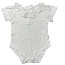 Load image into Gallery viewer, Girls Ollies Place, broderie trim cotton bodysuit / romper, FUC, size 000,  