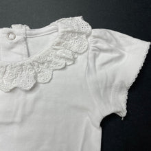 Load image into Gallery viewer, Girls Ollies Place, broderie trim cotton bodysuit / romper, FUC, size 000,  