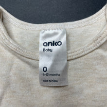 Load image into Gallery viewer, unisex Anko, organic cotton bodysuit / romper, EUC, size 0,  