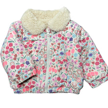 Load image into Gallery viewer, Girls Jack &amp; Milly, reversible floral cotton/fleece jacket, EUC, size 00,  