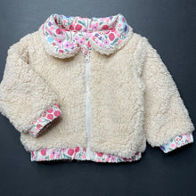 Load image into Gallery viewer, Girls Jack &amp; Milly, reversible floral cotton/fleece jacket, EUC, size 00,  