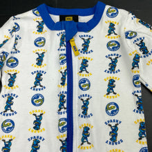 Load image into Gallery viewer, unisex NRL Supporter, Parramatta Eels cotton zip coverall / romper, GUC, size 00,  