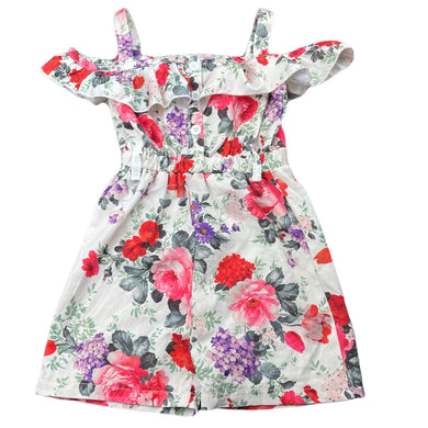 Girls ShenZhen, lightweight floral summer playsuit / romper, EUC, size 1,  