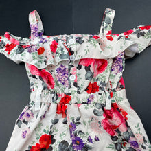 Load image into Gallery viewer, Girls ShenZhen, lightweight floral summer playsuit / romper, EUC, size 1,  
