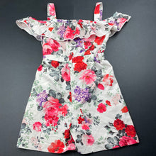 Load image into Gallery viewer, Girls ShenZhen, lightweight floral summer playsuit / romper, EUC, size 1,  