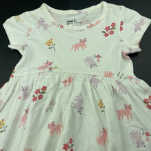 Load image into Gallery viewer, Girls Anko, cotton short sleeve dress, cats, EUC, size 1, L: 43cm