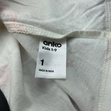 Load image into Gallery viewer, Girls Anko, cotton short sleeve dress, cats, EUC, size 1, L: 43cm