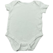 Load image into Gallery viewer, unisex F&amp;F, white cotton bodysuit / romper, GUC, size 0,  